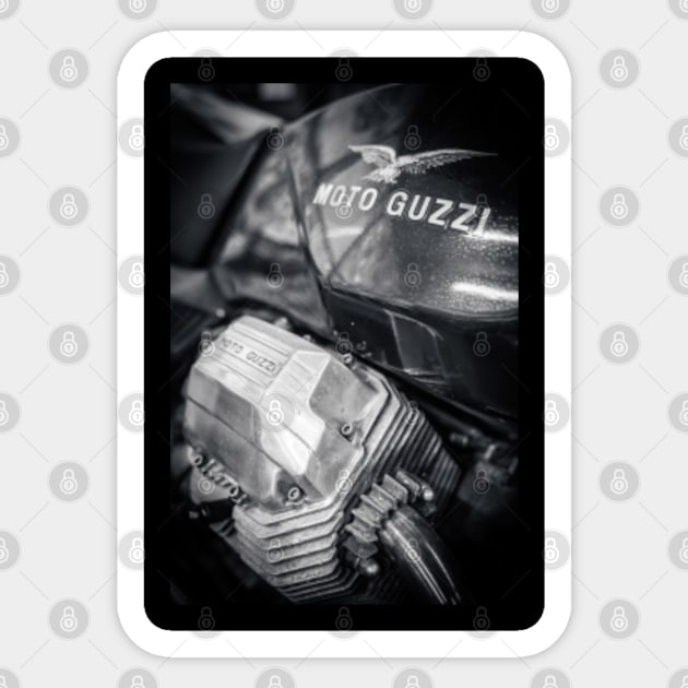 Guzzi Mille GT B&W Sticker by Silver Linings